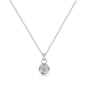 William-3.0 Carats Round Moissanite Solitaire Necklace