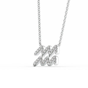 Riley-0.15 Carats Round Moissanite Zodiac Necklace