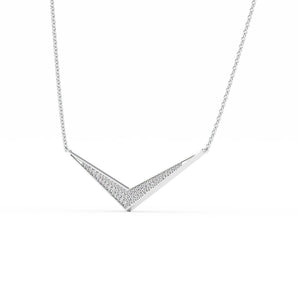 Lucky-0.35 Carats Round Moissanite Wing Necklace