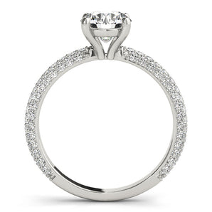 Anastasia-1.20 Carats Round Moissanite Pave Engagement Ring