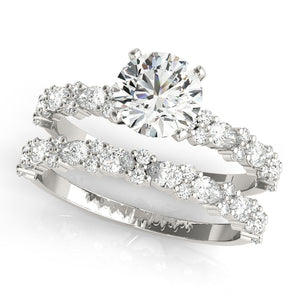 Payton-1.50 Carats Round Moissanite Pave Engagement Ring