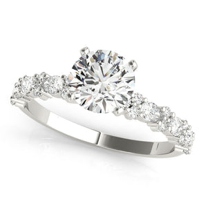 Payton-1.50 Carats Round Moissanite Pave Engagement Ring