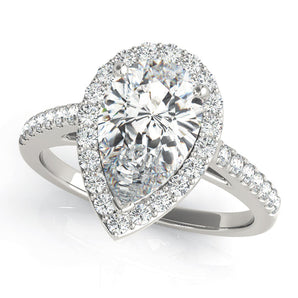 Juliana-2.50 Carats Pear Moissanite Pave Engagement Ring