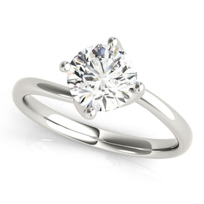 Alaina-1.0 Carats Round Moissanite Solitaire Engagement Ring