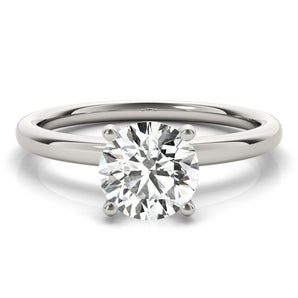 Alana-1.20 Carats Round Moissanite HIdden Halo Engagement Ring