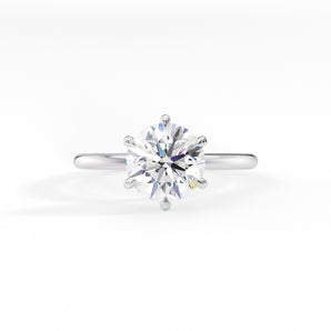 Aria-1.50 Carats Round Moissanite Solitaire Engagement Ring