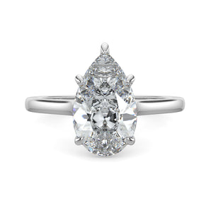 Vanessa-1.0 Carats Pear Moissanite Solitaire Engagement Ring