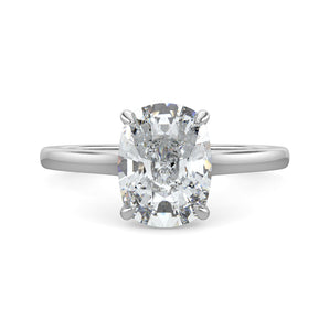 Chloe-1.50 Carats Cushion Moissanite Solitaire Engagement Ring