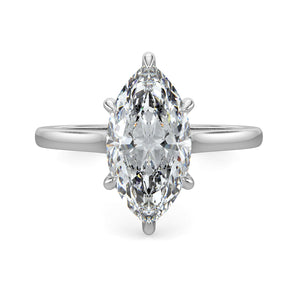 Rebecca-1.50 Carats Marquise Moissanite Solitaire Engagement Ring