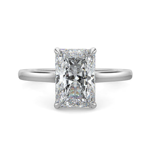 Naomi-1.0 Carats Radiant Moissanite Solitaire Engagement Ring