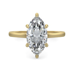 Rebecca-1.50 Carats Marquise Moissanite Solitaire Engagement Ring