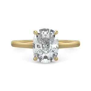 Chloe-1.50 Carats Cushion Moissanite Solitaire Engagement Ring