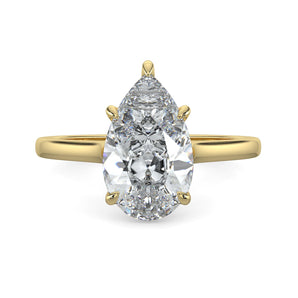 Vanessa-1.0 Carats Pear Moissanite Solitaire Engagement Ring