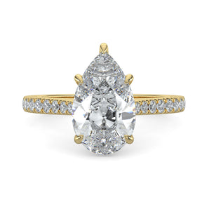 Savannah-1.20 Carats Pear Moissanite Pave Setting Engagement Ring