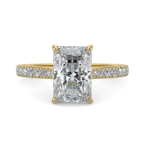 Sophie-1.20 Carats Radiant Moissanite Pave Setting Engagement Ring