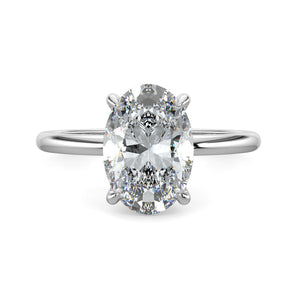 Emily-2.0 Carats Oval Moissanite Solitaire Engagement Ring