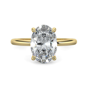 Emily-2.0 Carats Oval Moissanite Solitaire Engagement Ring