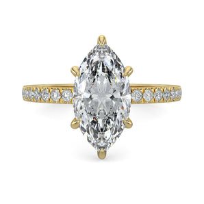 Sydney-1.20 Carats Marquise Moissanite Pave Setting Engagement Ring