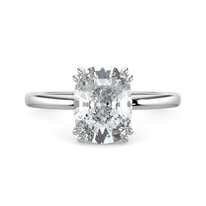 Scarlett-1.0 Carats Cushion Moissanite Solitaire Engagement Ring