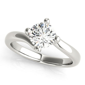 Kaitlyn-1.0 Carats Round Moissanite Solitaire Engagement Ring