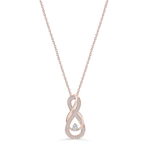 Charlotte-0.50 Carats Round Moissanite Infinity Necklace