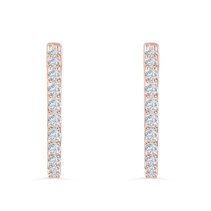 Aria- 0.15 TCW Round Moissanite Hoop Stud Earrings