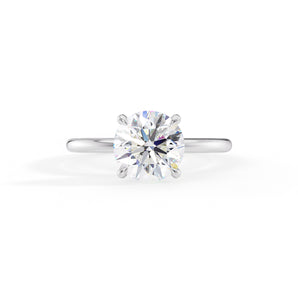 Ariana-1.0 Carats Round Moissanite Solitaire Engagement Ring