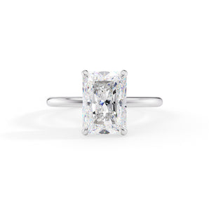 Athena-2.0 Carats Radiant Moissanite Hidden Halo Engagement Ring