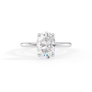 Anna-1.0 Carats Oval Moissanite Solitaire Engagement Ring