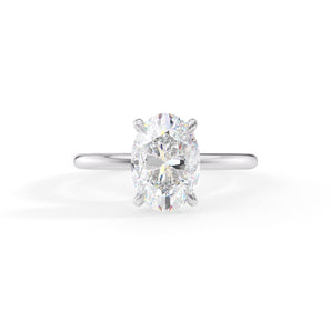 Amelia-1.50 Carats Oval Moissanite Solitaire Engagement Ring