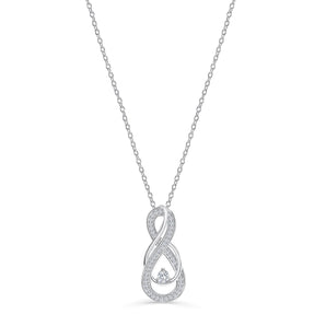 Abigail-0.50 Carats Round Moissanite Infinity Necklace