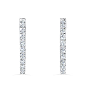 Chloe- 0.10 TCW Round Moissanite Hoop Stud Earrings