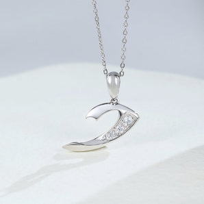 Zoe-0.20 Carats Round Moissanite Dainty Necklace