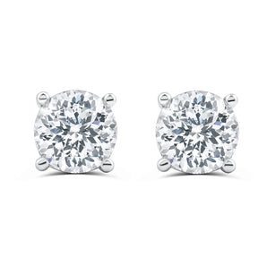 Ella- 1.25 CT Round Moissanite Solitaire Stud Earrings