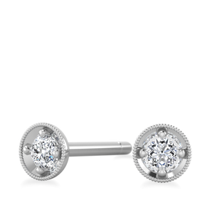 Amelia- 0.06 CT Round Moissanite Solitaire Stud Earrings